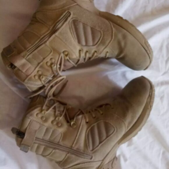 MAGNUM ELITE STORM ZIP MILITARY LEATHER LACE UP sz9 DESERT COMBAT BOOTS NM 00513 main image 6